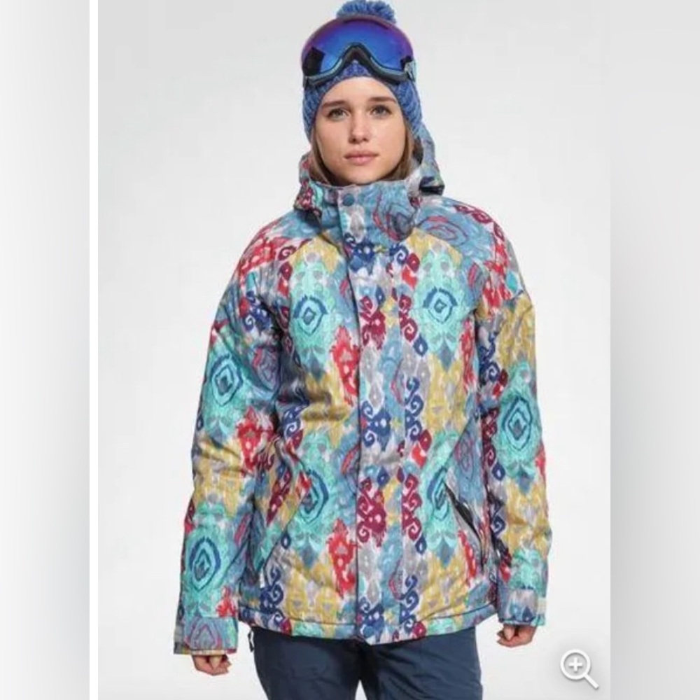 Burton Ski Jacket S Snowboard Hooded DryRide Mountain Dew Print Limited Edition